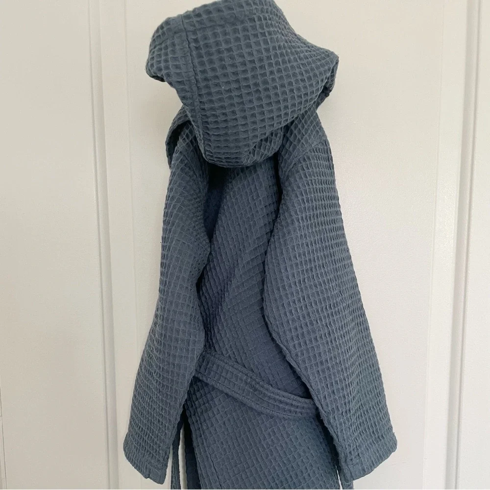 Kids Hooded Bath Robe - Gray